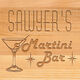 Retro Martini Bar Small 10-inch Wood Bar Board Image 3 of 3